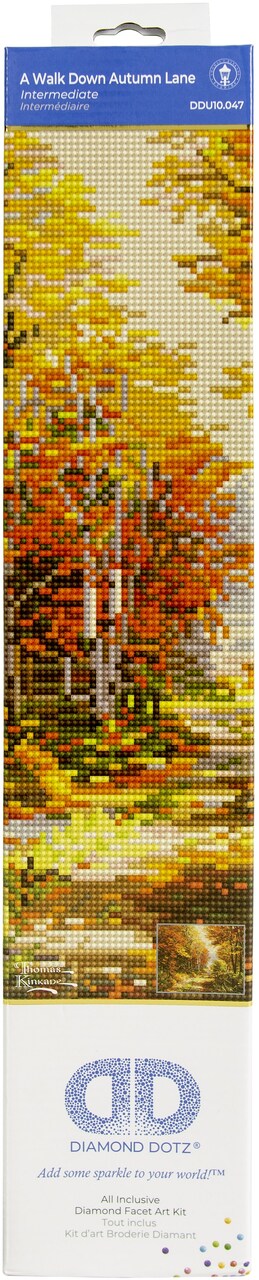 Diamond Dotz Diamond Art Kit 21.7"X30.7"-Thomas Kinkade A Walk Down Autumn Lane